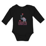 Long Sleeve Bodysuit Baby I Love My Uncle Boy & Girl Clothes Cotton