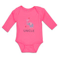 Long Sleeve Bodysuit Baby I Love My Uncle Boy & Girl Clothes Cotton