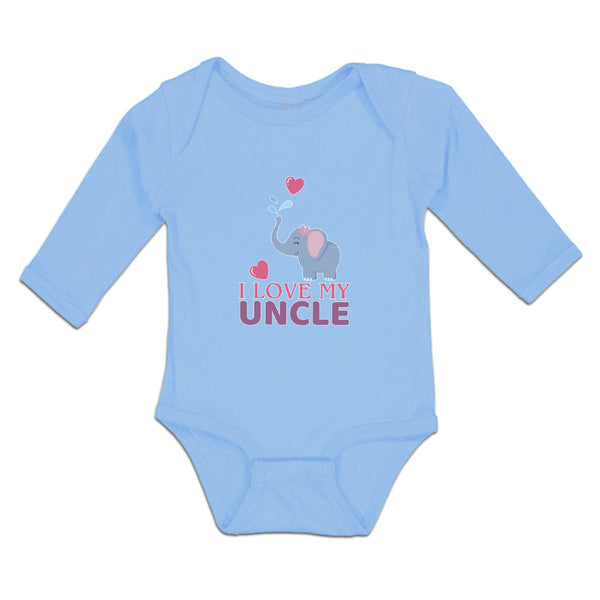 Long Sleeve Bodysuit Baby I Love My Uncle Boy & Girl Clothes Cotton