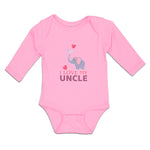 Long Sleeve Bodysuit Baby I Love My Uncle Boy & Girl Clothes Cotton