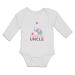 Long Sleeve Bodysuit Baby I Love My Uncle Boy & Girl Clothes Cotton