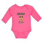 Long Sleeve Bodysuit Baby Guac Yeah! Boy & Girl Clothes Cotton - Cute Rascals