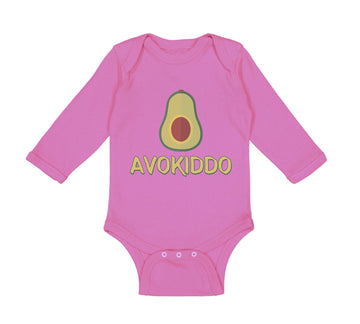 Long Sleeve Bodysuit Baby Avokiddo Avocado Vegetables Kid Funny Cotton