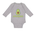 Long Sleeve Bodysuit Baby Avokiddo Avocado Vegetables Kid Funny Cotton