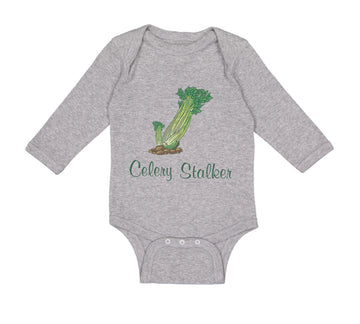 Long Sleeve Bodysuit Baby Celery Stalker Vegetables Boy & Girl Clothes Cotton