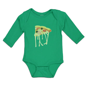 Long Sleeve Bodysuit Baby Cheesy Pizza Falling Boy & Girl Clothes Cotton