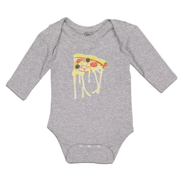 Long Sleeve Bodysuit Baby Cheesy Pizza Falling Boy & Girl Clothes Cotton