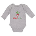 Long Sleeve Bodysuit Baby Radish with Smile Vegetable Boy & Girl Clothes Cotton