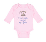 Long Sleeve Bodysuit Baby Don'T Make Me Call My Aunt Auntie Funny Style H Cotton - Cute Rascals