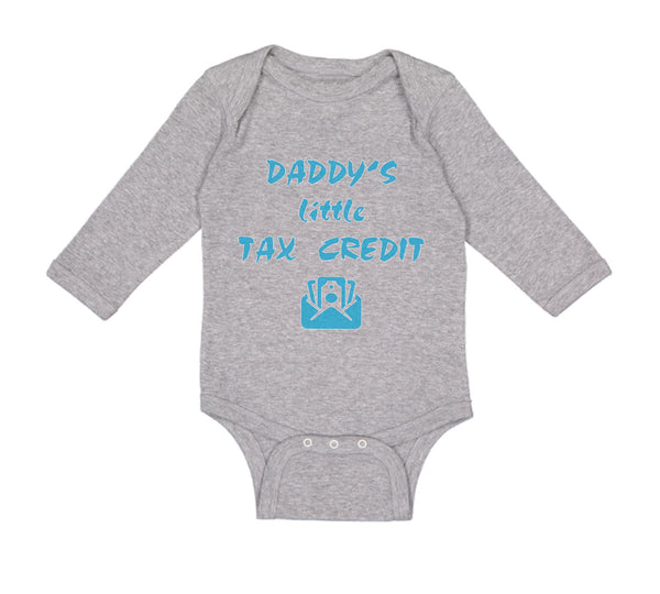 Long Sleeve Bodysuit Baby Daddy's Little Tax Credit Dad Father's Day Cotton - Cute Rascals
