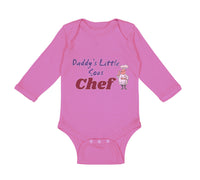 Long Sleeve Bodysuit Baby Daddy's Little Sous Chef Cooking Dad Father's Day - Cute Rascals