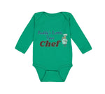 Long Sleeve Bodysuit Baby Daddy's Little Sous Chef Cooking Dad Father's Day - Cute Rascals