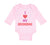 Long Sleeve Bodysuit Baby I Heart My Grandma Love Grandmother Grandma Cotton