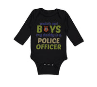 Watch out Boys Daddy Is Police Officer Dad Father's Day B