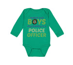 Long Sleeve Bodysuit Baby Watch Boys Daddy Officer Dad Father's B Cotton