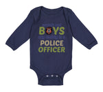 Long Sleeve Bodysuit Baby Watch Boys Daddy Officer Dad Father's B Cotton