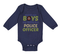 Long Sleeve Bodysuit Baby Watch Boys Daddy Officer Dad Father's B Cotton