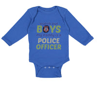 Long Sleeve Bodysuit Baby Watch Boys Daddy Officer Dad Father's B Cotton