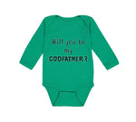 Long Sleeve Bodysuit Baby Will You Be My Godfather Pregnancy Baby Announcement