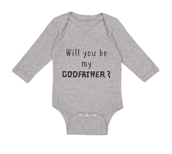 Long Sleeve Bodysuit Baby Will You Be My Godfather Pregnancy Baby Announcement