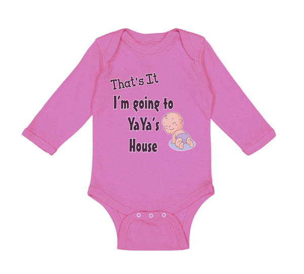 Long Sleeve Bodysuit Baby That's I'M Ti Yaya's Grandmother Grandma Cotton