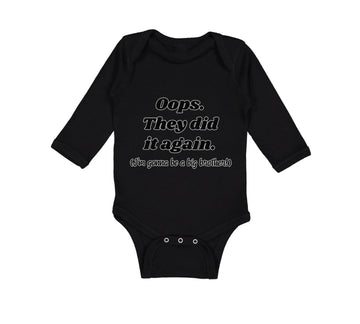 Long Sleeve Bodysuit Baby Gonna Big Brother! Pregnancy Announcement Cotton