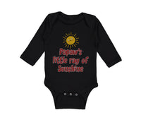 Long Sleeve Bodysuit Baby Papaw's Ray Sunshine Grandpa Grandfather Dad Cotton