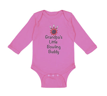 Long Sleeve Bodysuit Baby Grandpa's Little Bowling Buddy Grandpa Grandfather