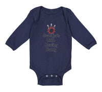 Long Sleeve Bodysuit Baby Grandpa's Little Bowling Buddy Grandpa Grandfather - Cute Rascals