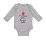 Long Sleeve Bodysuit Baby Grandpa's Little Bowling Buddy Grandpa Grandfather - Cute Rascals