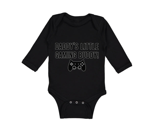 Long Sleeve Bodysuit Baby Daddy's Little Gaming Buddy Dad Father's Day Cotton - Cute Rascals