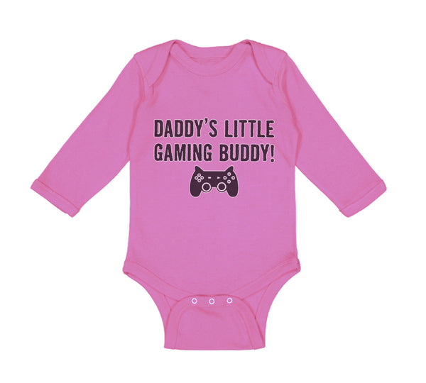 Long Sleeve Bodysuit Baby Daddy's Little Gaming Buddy Dad Father's Day Cotton - Cute Rascals