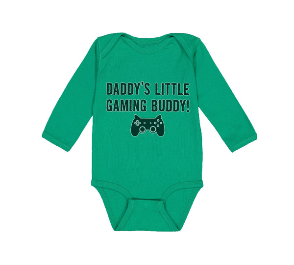 Long Sleeve Bodysuit Baby Daddy's Little Gaming Buddy Dad Father's Day Cotton - Cute Rascals