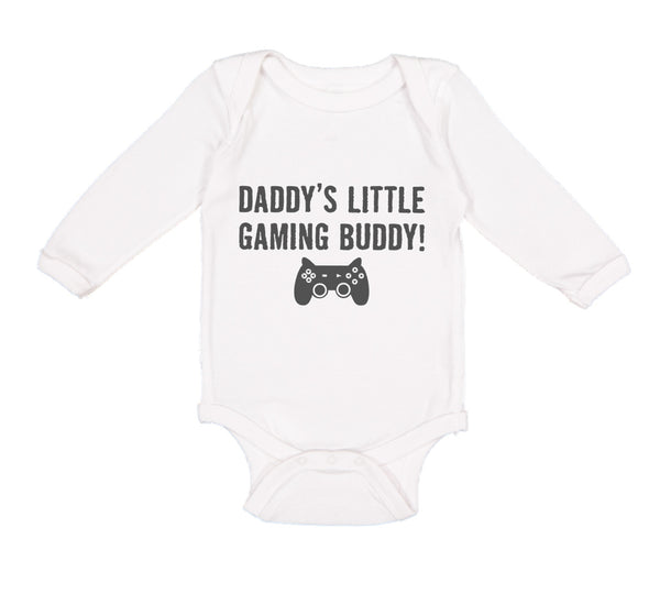 Long Sleeve Bodysuit Baby Daddy's Little Gaming Buddy Dad Father's Day Cotton - Cute Rascals