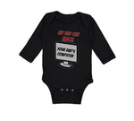 Long Sleeve Bodysuit Baby My Dad Hack Your Programmer Coder Father's Cotton