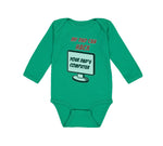 Long Sleeve Bodysuit Baby My Dad Hack Your Programmer Coder Father's Cotton