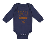 Long Sleeve Bodysuit Baby I Have More Hair than My Daddy Dad Father's Day Humor