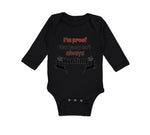 Long Sleeve Bodysuit Baby I'M Proof Daddy Isn'T Hunting Dad Father's B Cotton