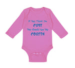 Long Sleeve Bodysuit Baby Think I'M Cute Should My Cousin Announcement Cotton