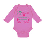 Long Sleeve Bodysuit Baby My Mom Thinks She Is in Charge - That's So Cute Cotton
