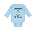 Long Sleeve Bodysuit Baby Grandpa's First Mate Grandpa Grandfather Cotton - Cute Rascals