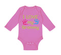 Long Sleeve Bodysuit Baby I Love My Grammy Grandmother Grandma B Cotton