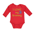 Long Sleeve Bodysuit Baby I Love My Grammy Grandmother Grandma B Cotton