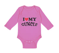 Long Sleeve Bodysuit Baby I Love My Guncle Boy & Girl Clothes Cotton