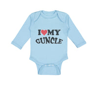 Long Sleeve Bodysuit Baby I Love My Guncle Boy & Girl Clothes Cotton