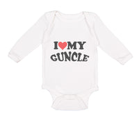 Long Sleeve Bodysuit Baby I Love My Guncle Boy & Girl Clothes Cotton