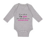 Long Sleeve Bodysuit Baby Think I'M Cute My Godmother Funny Style C Cotton