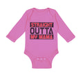 Long Sleeve Bodysuit Baby Straight Outta My Momma Funny Boy & Girl Clothes