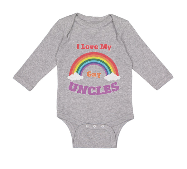 Long Sleeve Bodysuit Baby I Love My Gay Uncles Boy & Girl Clothes Cotton