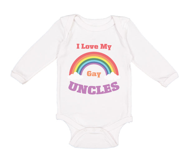 Long Sleeve Bodysuit Baby I Love My Gay Uncles Boy & Girl Clothes Cotton